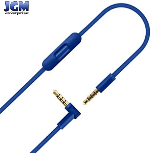 JGM Replacement RemoteTalk Cable Wire Cord For Beats By Dre Solo / Studio / Pro / Executive / Mixr Headphone - Blue