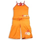 Mishmish - Girls Tank Capri Set, Orange, Red (Size 5)