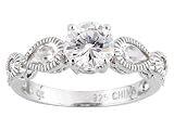 2.97CTW BELLA LUCE WHITE DIAMOND SIMULANT STERLING SILVER RING