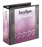Cardinal Recycled Clearvuet Easyopen Vinyl D-Ring Presentation Binder, 4in Cap., Black (CRD10341)