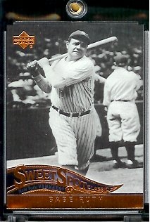 2005 Upper Deck Sweet Spot Classic Baseball Card #3 Babe Ruth New York Yankees - Mint Condition - In Protective Display Case !