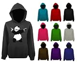 Womens Banksy Panda Guns Graffiti Pullover Hoodie