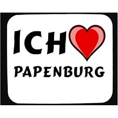 Mauspad mit Ich liebe Papenburg Dekoration