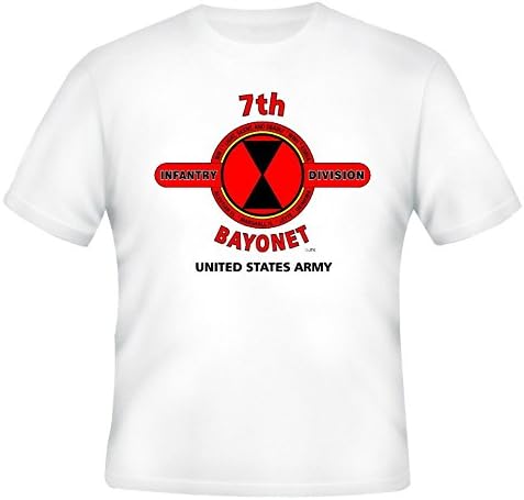 7TH INFANTRY DIVISION " BAYONET " BATTLE & CAMPAIGN SHIRT (M, WHITE)