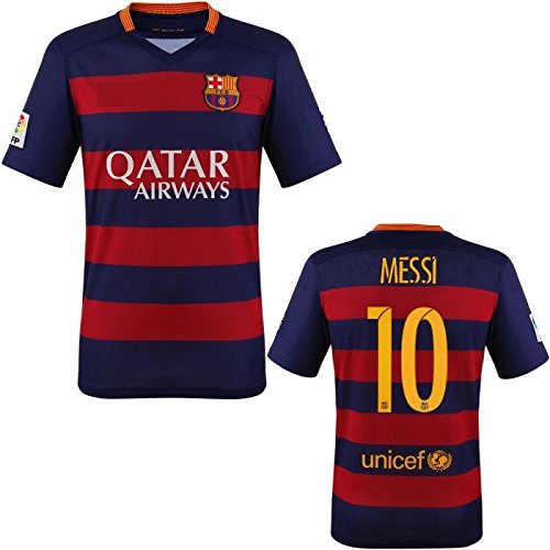 YOUTH Messi #10 Barcelona Home 2014-2015 jersey and shorts set Size Youth L fits 7-9 y.o.