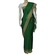 Printed Saris Cotton Indian Traditional Clothing Green