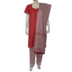 Punjabi Salwar Kameez Cotton Printed Dress Size M (slk451)