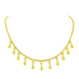 14K Yellow Gold Drop Necklace 17