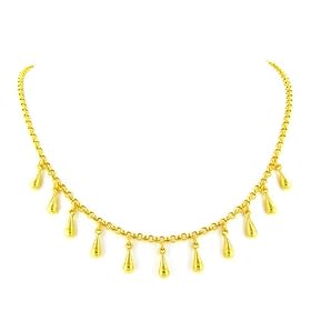 14K Yellow Gold Drop Necklace 17 by Netaya