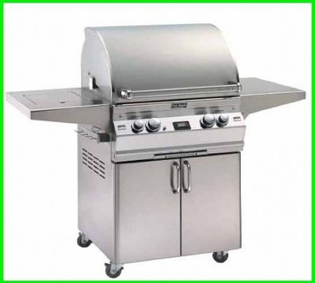 A530S-1E1N-61 Aurora A530s Cabinet Freestanding Gas Grill Fold Down Shelves Natural Gas