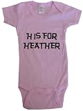 H IS FOR HEATHER / Hurry Up - Name-series - White or Pink Onesie / Baby T-shirt