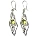 Sterling Silver Caribbean Amber Millennium Collection TwistedEarrings