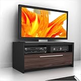 Sonax Naples Black and Ebony Pecan TV Stand for 42-54 Inch Flat Panel TVs