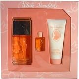 White Shoulders For Women Set, Eau De Cologne Spray 4.5 oz, Body Lotion 3.3 oz & Parfum .25 oz Mini