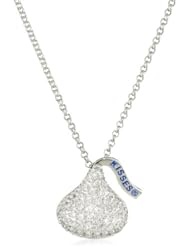 Hershey Jewelry Sterling Silver Cubic Zirconium Medium Flat Back April Pendant