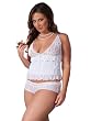 Plus Size Panty Cami Set Sexy Bridal Lingerie White Lace