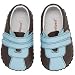 Pediped Originals * Liam -- Choc Brown / Baby Blue * Soft Leather-Soled Shoes! Large ...