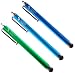 The Friendly Swede (TM) Universal Capacitive Touch Screen Stylus (Multicolor, Bundle of 6) - 2*15 Inch Stylus Lanyards & Microfiber Cloth Included - Retail Packaging