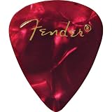 41YUFzsc8hL. SL160  Fender 351 Premium Celluloid Guitar Picks, 12 Pack, Red Moto, Thin