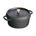Staub 5 Quart Round Cocotte, Black