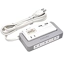 センチュリー OAタップ 4口+USBポート2口 雷サージ保護機能付き クールグレー COT2P4U2S1-CG