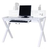 kathy ireland Home by Martin WX384W Worx Bright White Office Collection Laptop Writing Desk