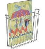 Chrome WALL MOUNT home decor MAGAZINE RACK bathroom NEW