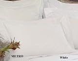 Review   / METRO Egyptian cotton 500 Thread Count Solid Sateen 4 Pc Comforter Set - White King.