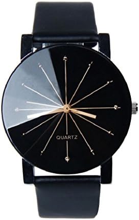 Lond Men Quartz Dial Clock Leather Wrist Watch