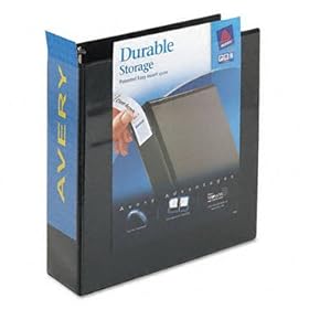 Durable Slant Easy Insert Ring View Binder, 3 Capacity, Black