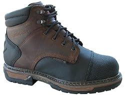 Men's Rocky 6" Waterproof Steel Toe Iron Clad Work Boots Brown / Black
