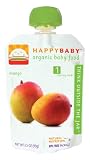 Sale HAPPYBABY Organic Baby Food, Stage 1, Fresh Mango,  16 - 3.5-Ounce Pouches by HAPPYBABY