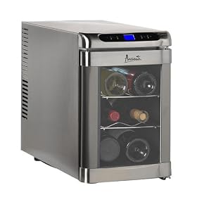 Avanti 6-Bottle Stainless Steel Wine Chiller by AVANTI