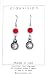 Clayvision Volleyball/Water Polo Charm Earrings with Birthstone/Team Color Swarovski Crystal