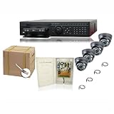 COMPLETE 4 CHANNEL ELITE DVR SECURITY CAMERA SURVEILLANCE SYSTEM WITH BULK CABLE