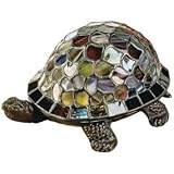 Blue Turtle Art Glass Dale Tiffany Accent Lamp