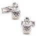 Tropical Pineapple Sterling Silver Cufflinks Cuff Links