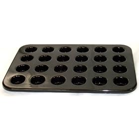 WellBake Professional 24 Cup Canape/Mini Muffin Pan. Heavy Duty Non-Stick Silicone + 10 Year Guarantee