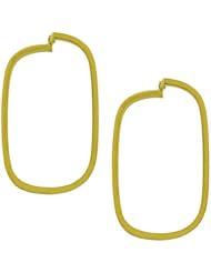 14 Karat Yellow Gold 2x27x45-mm Rectangular Flat Hoop Earrings