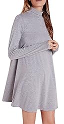 Sexy Long Sleeves Cotton Turtleneck General Print  Shirt Mini Dress 