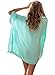 HIMONE Women's Solid Oversized Beach Cover Up Blue OS