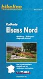 Cycline Radkarten, Elsass Nord: Strassburg - Nordvogesen - Haguenau - Ortenau, wasserfest und rei&szlig;fest, GPS-tauglich mit UTM-Netz - Mit Zentrums- und Ortspl&auml;nen - Esterbauer