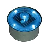 ソーラーライト LED 駐車場 ライト 丸型 TI2-SB80RBL ブルー アプローチライト