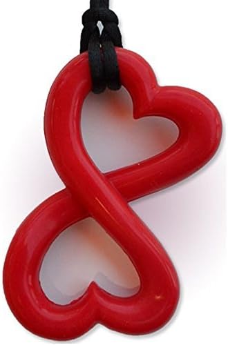 Infinity Heart Teething Necklace by Zen Rocks - a Stylish New Twist to Teething - Ruby by Zen Rocks