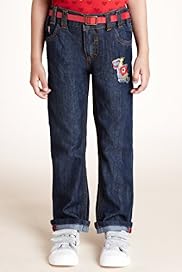 Cotton Rich Turn Up Hem Jeans with Belt