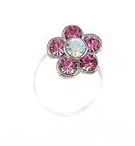 Toe Ring - Illusion - Crystal Flower ~ Rose