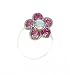 Toe Ring - T27 - Crystal Illusion - Flower ~ Rose (Pink)