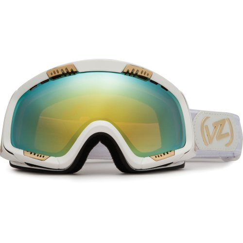 Von Zipper Feenom Snow Goggle,White Gloss Frame/Gold Chrome Lens,One Size