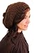 Handmade Artisan Alpaca Natural Fiber Hat in Rasta Style - Swiss Chocolate Knitted Entirely by Hand (One Size Fits Most/adult Men/women)