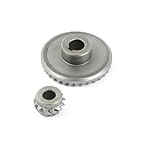 uxcell　スパイラルベベルギア　ベベルギアセット　シルバートーングレー　メタル　アングルグラインダー部品